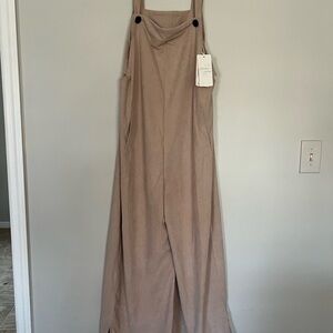 Tan Wide-Leg Jumpsuit